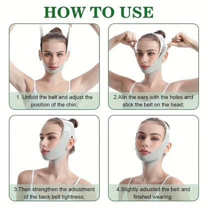 Adjustable V-Line Face Lifting Mask - Breathable, Reusable, Chin Reduction, Jawline Shaping