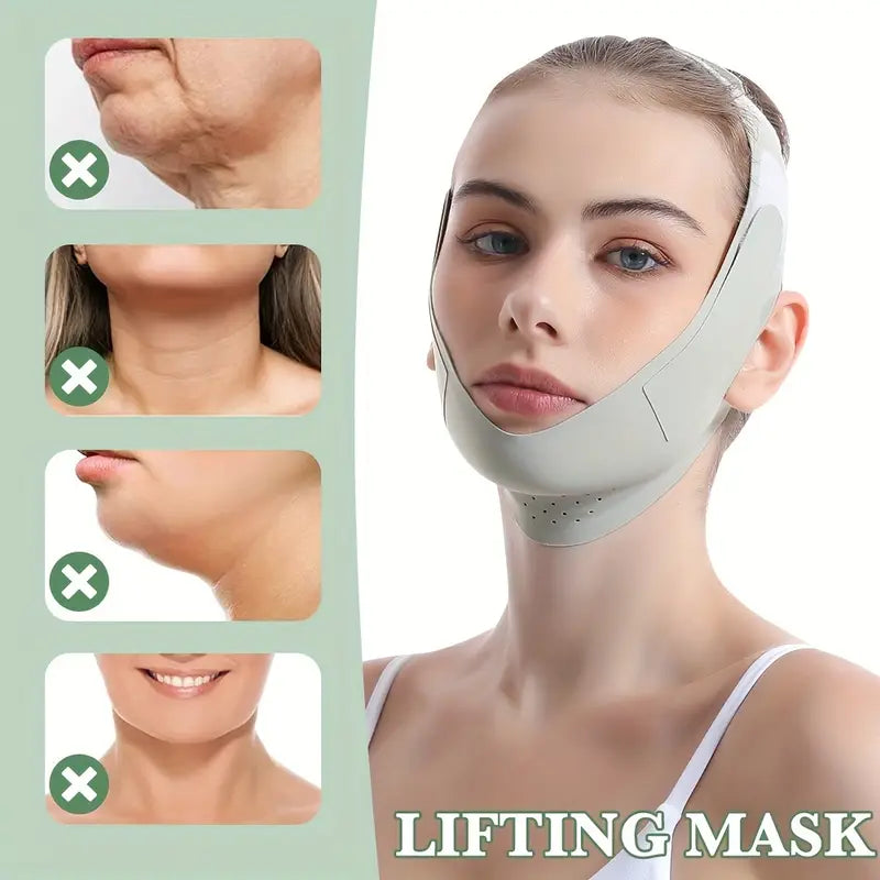 Adjustable V-Line Face Lifting Mask - Breathable, Reusable, Chin Reduction, Jawline Shaping