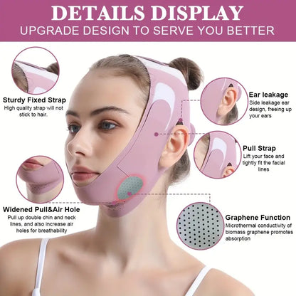 Adjustable V-Line Face Lifting Mask - Breathable, Reusable, Chin Reduction, Jawline Shaping