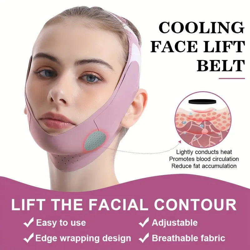 Adjustable V-Line Face Lifting Mask - Breathable, Reusable, Chin Reduction, Jawline Shaping
